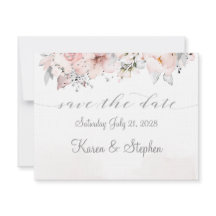  Peony Silver Eucalyptus Bröllop Spara Dat