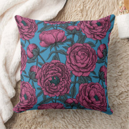 Peony-trädgård Kudde