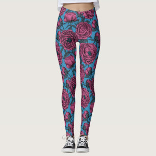 Peony-trädgård Leggings