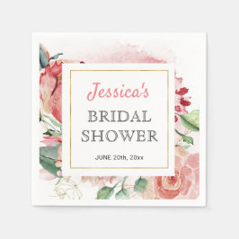 Peony Vår Möhippa Bord Papper Cocktail Pappersservett