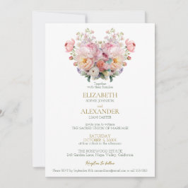 Peony Whisper Wedding Invitation Inbjudningar