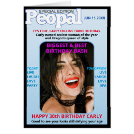 Peopal Mag Parody-Birthday-Upload Photo-Modern-Rol Hälsningskort