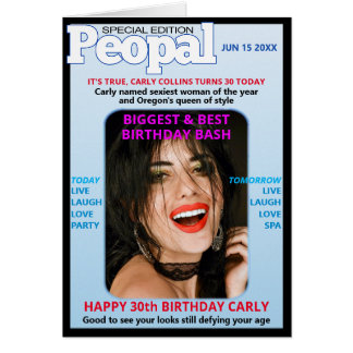 Peopal Mag Parody-Birthday-Upload Photo-Modern-Rol Hälsningskort