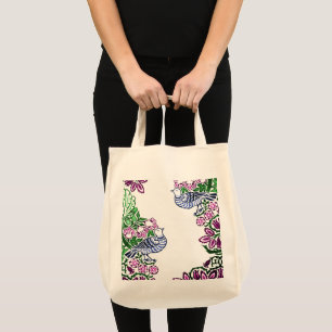 People Art Birds Flowers Acorns Tygkasse