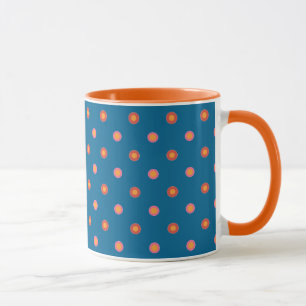 People Art Collection Polka dots Ringer Coffee Mug Mugg