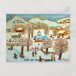 People Art Hand Payed Vykort