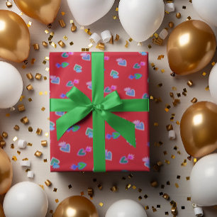 People Art Helig Heart Red Wrapping Papper Presentpapper