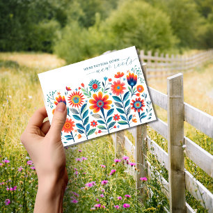 People Art Wildbloms Flytta Announcement Vykort
