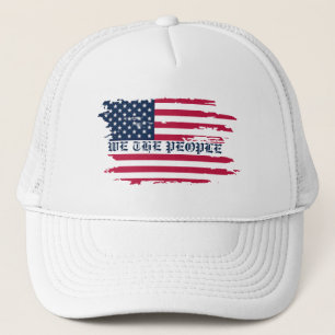 "People Baseball Hat - Patriotic Trucker Cap" Keps
