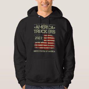 People Convoys 2022 America Truckers Freedom Conv Hoodie