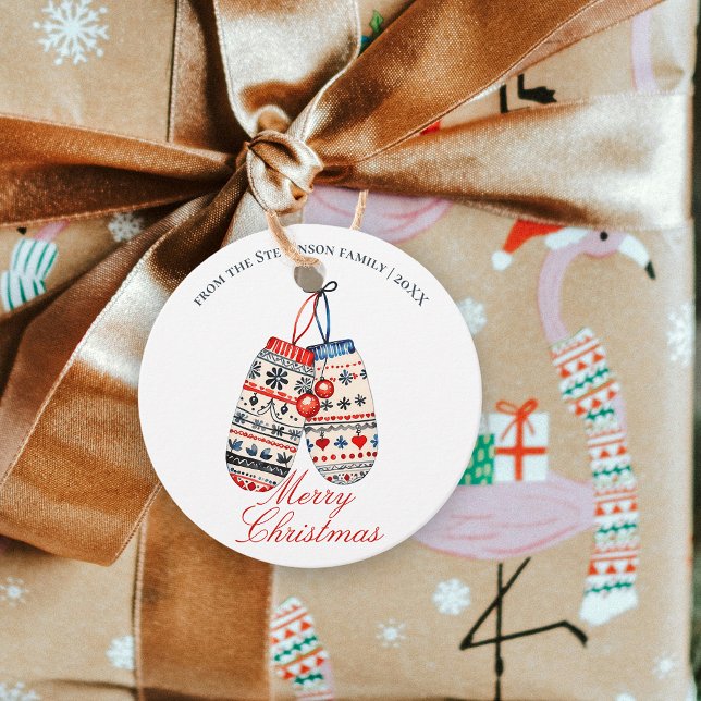 People Nordic Winter Mittens God jul Gåvor Etiketter (Skapare uppladdad)