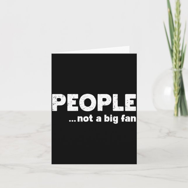 People Not A Big Fan Funny Introvert Sarcasm Mom D Kort (Framsida)