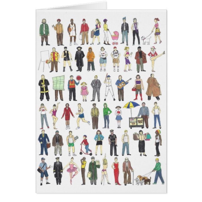 People NYC New York City Humans (artikel) Hälsningskort (Framsidan)