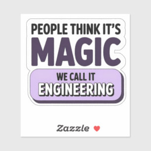 People Tänka Det är Magic Engineering-märke Klistermärken
