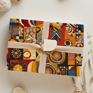 People Tribal Art Patchwork African American Gifts Presentpapper