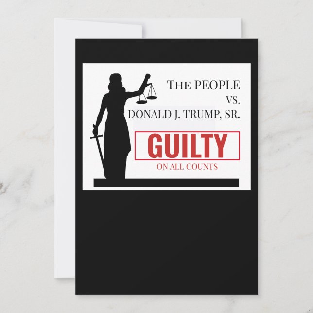 People versus Trump Guilty Verdict Inbjudningar (Framsida)