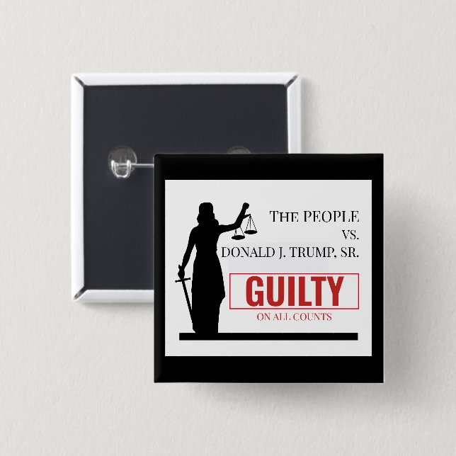 People versus Trump Guilty Verdict Knapp (Framsida & baksida)