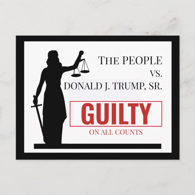 People versus Trump Guilty Verdict Vykort (Framsida)
