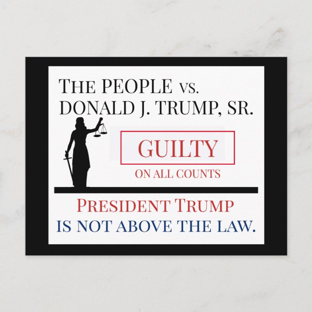 People versus Trump Guilty Verdict Vykort (Framsida)