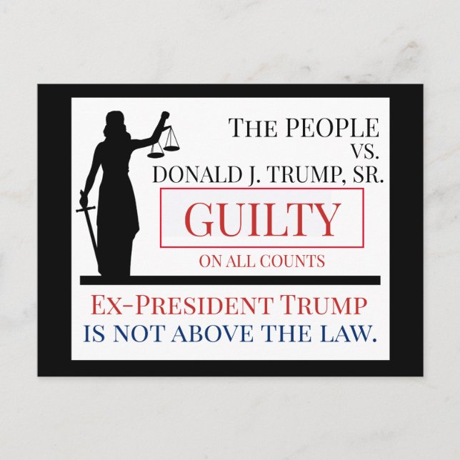 People versus Trump Guilty Verdict Vykort (Framsida)