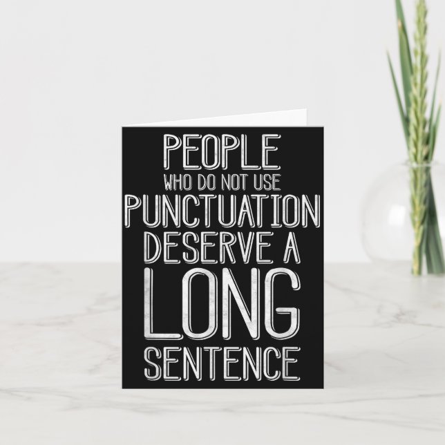 People Who Do Not Use Punctuation Funny Grammar  Kort (Framsida)