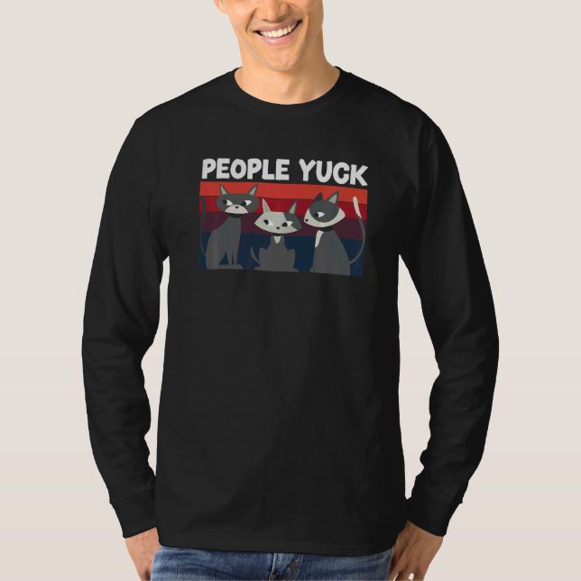 People Yuck Cat Whisperer Introverted Introvert  1 T Shirt (Framsida)