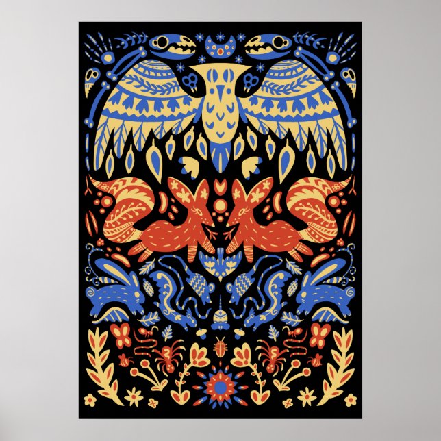 PeopleArt Animal Mönster Food Webben Poster (Framsidan)