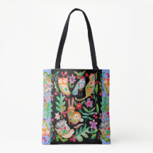 PeopleArt Blommigt Animal Friends Black Anpassade