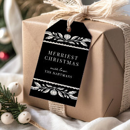 PeopleArt Blommigt jul Helgdag Namn Presentetikett