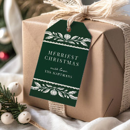 PeopleArt Blommigt jul Helgdag Namn Presentetikett