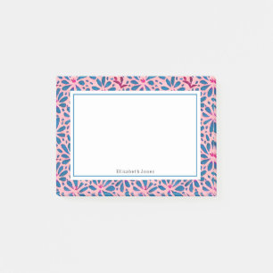 PeopleArt Rosa och Blue Blommigt Post-it Notes