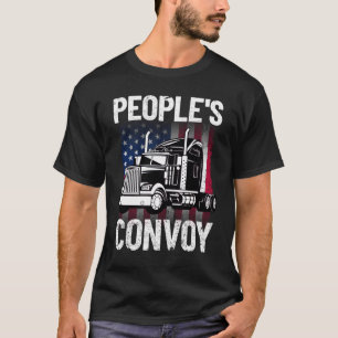 People's Convoy Freedom 2022 American Trucker T Shirt