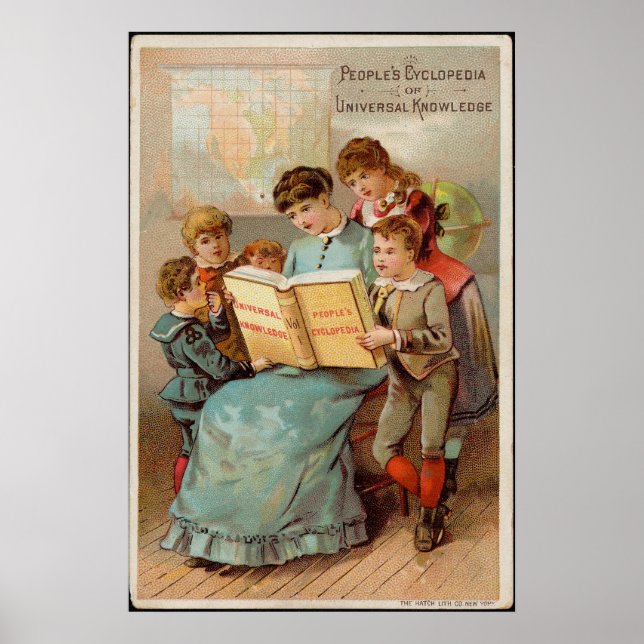 People's Cyclopedia of Universal Knowledge Advert Poster (Framsidan)