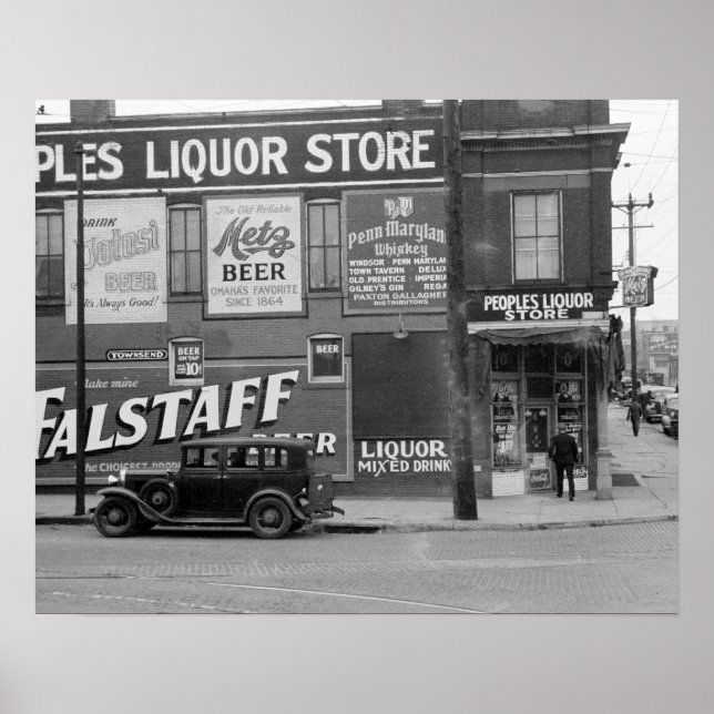 People's Liquor Store, 1938. Vintage Photo Poster (Framsidan)
