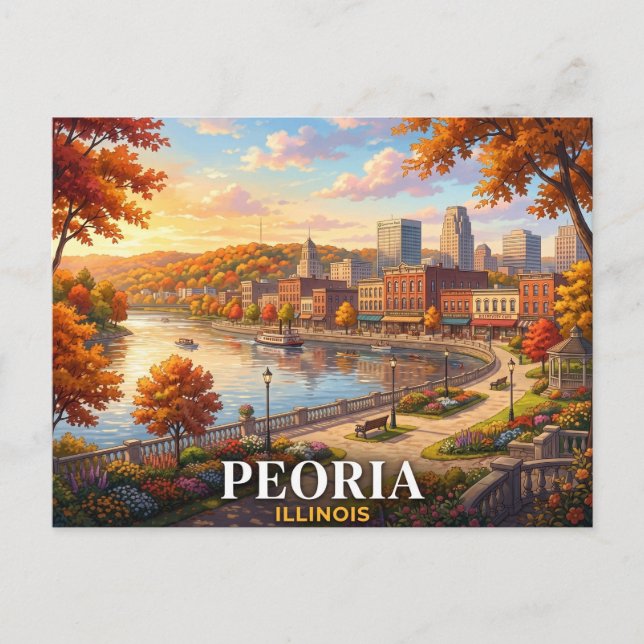 Peoria Illinois Resor Vykort (Framsida)