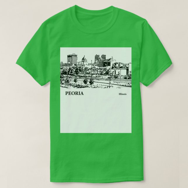 Peoria Illinois TShirt 3 T Shirt (Design framsida)