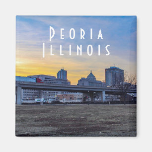 Peoria Illinois vid Sunset Magnet