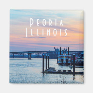 Peoria Illinois vid Sunset Magnet