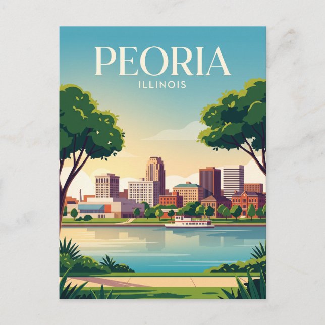 Peoria, Illinois Vykort (Framsida)