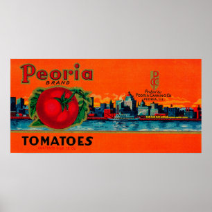 Peoria tomat LabelPeoria, IL Poster