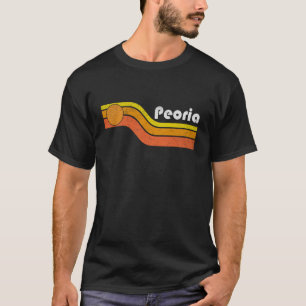Peoria - Vintage Män Kvinnor 70-tal 80-tal Grafisk T Shirt