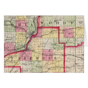 Peoria, Woodford, Tazewell fylken Hälsningskort