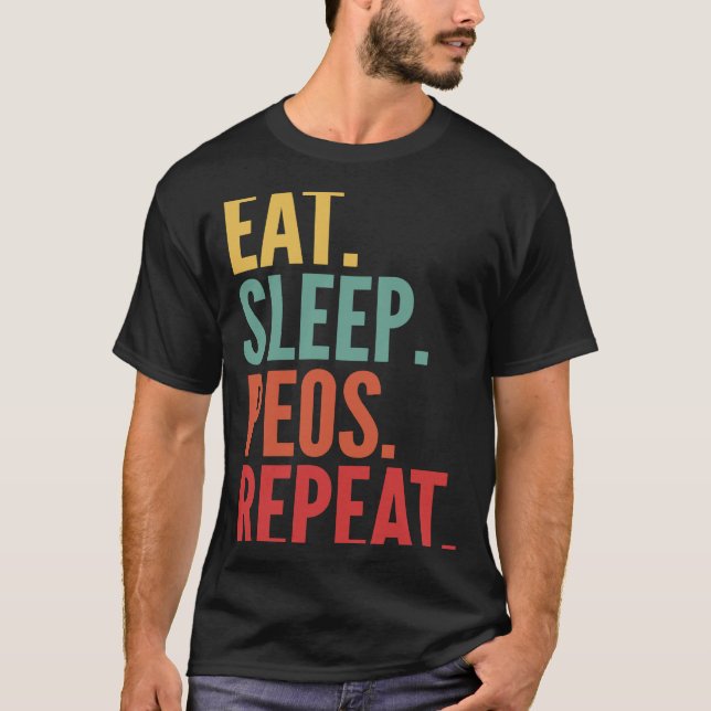 Peos Crypto Eat Ssparo Peos Upprepa T Shirt (Framsida)