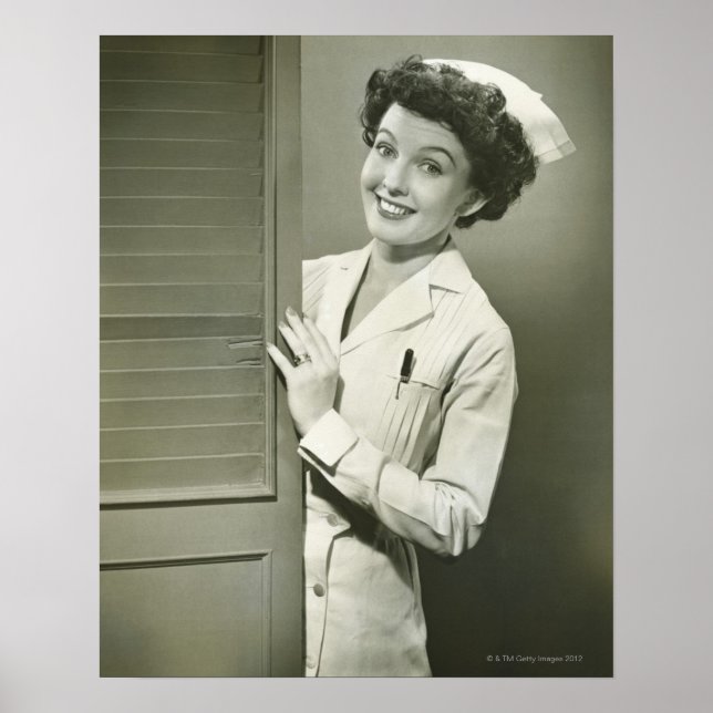 Pepande sjuksköterska poster (Framsidan)