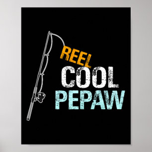 Pepaw Gift från Granddotter Grandson Reel Coola P Poster