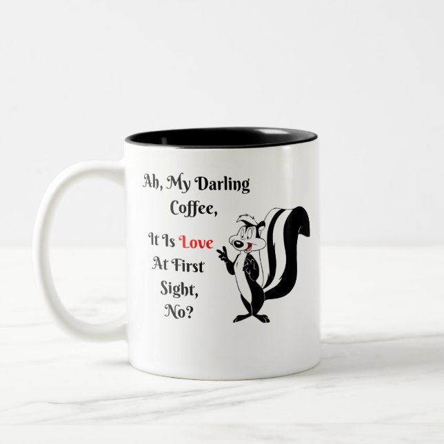 Pepe Le Pew Nostalgisk Kaffemugge Två-Tonad Mugg (Vänster)