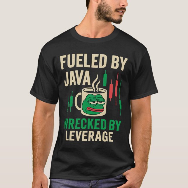 Pepe Leverage Coffee Crypto Shirt T Shirt (Framsida)