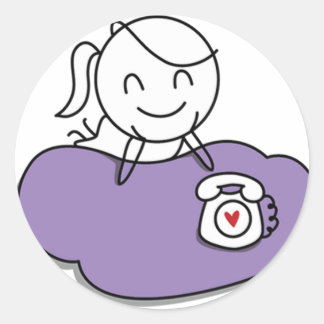 Pepe och Lulu Runt Klistermärke