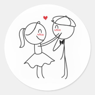 Pepe och Lulu Runt Klistermärke