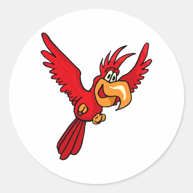 Pepe Parrot Runt Klistermärke (Framsida)